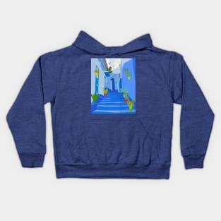 Chefchaouen, Blue city, Morocco Kids Hoodie